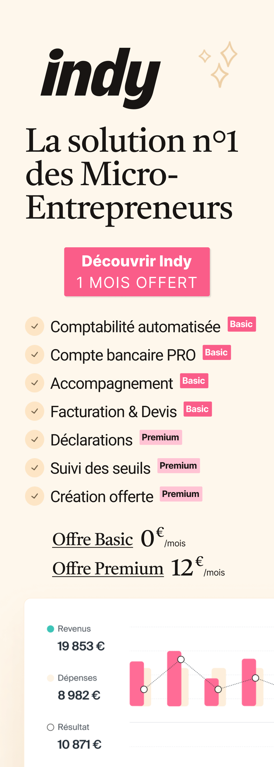 Bannière publicitaire d'Indy