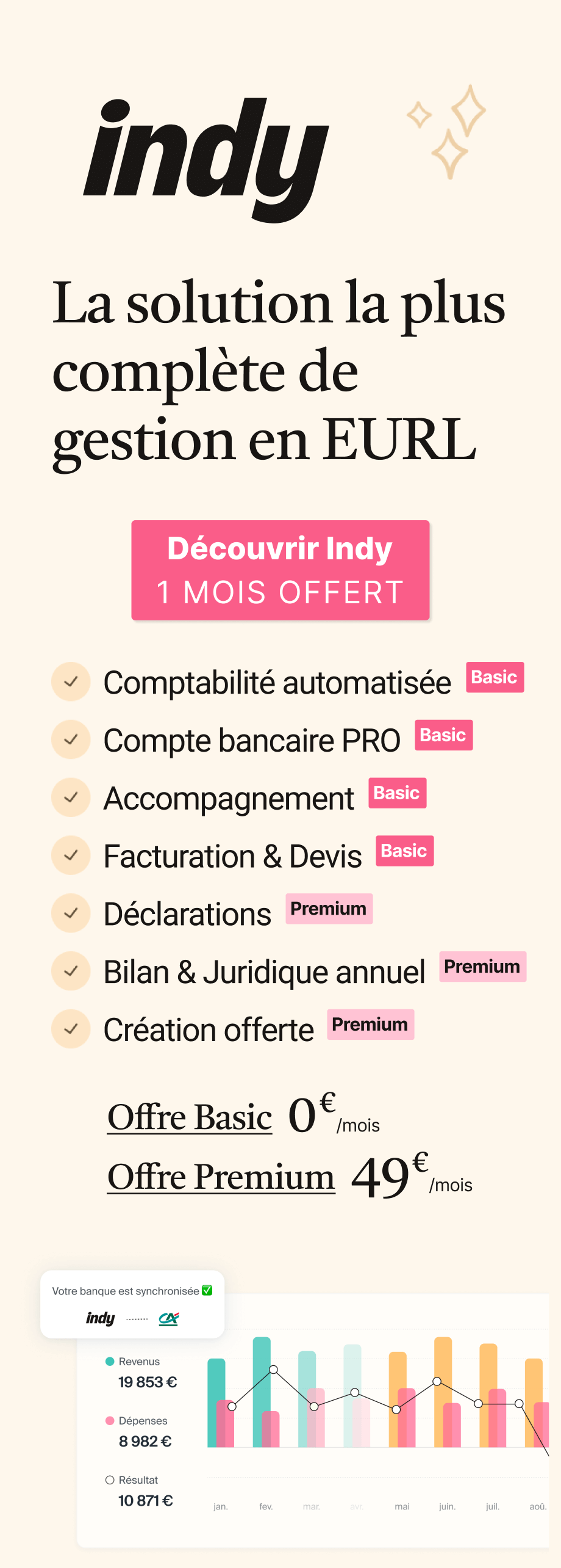 Bannière publicitaire d'Indy