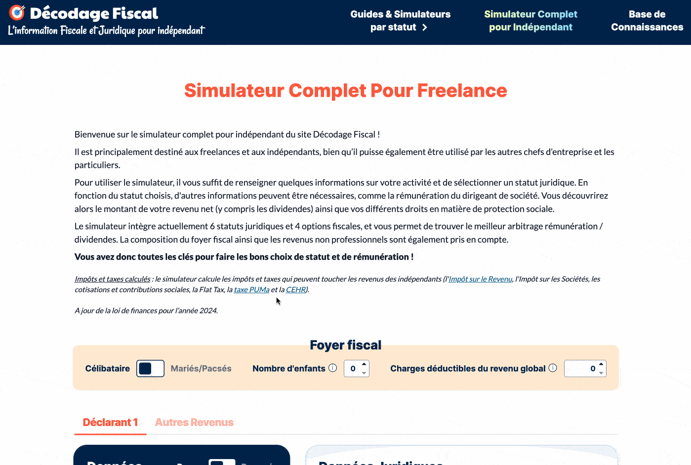 Gif illustrant l'utilisation du simulateur de CEHR